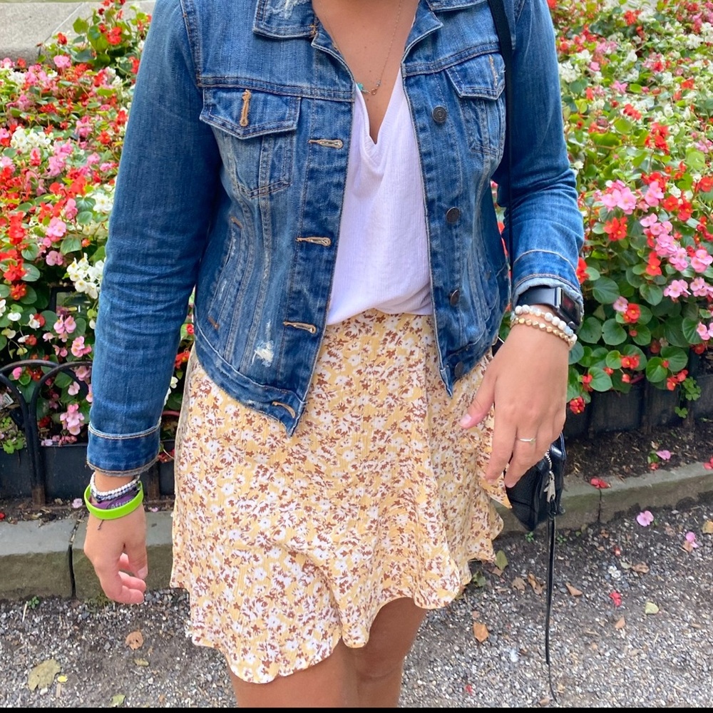 Abercrombie & Fitch Wrap Ruffle Mini Skirt SMALL